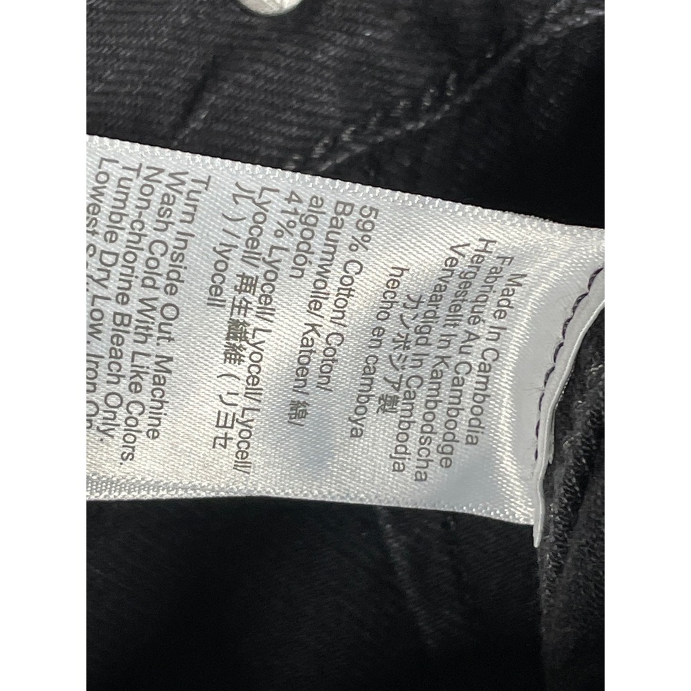 Madewell Low-Slung Baggy Jeans Washed Black Wide Leg Button Fly Size 27 - Picture 6 of 11